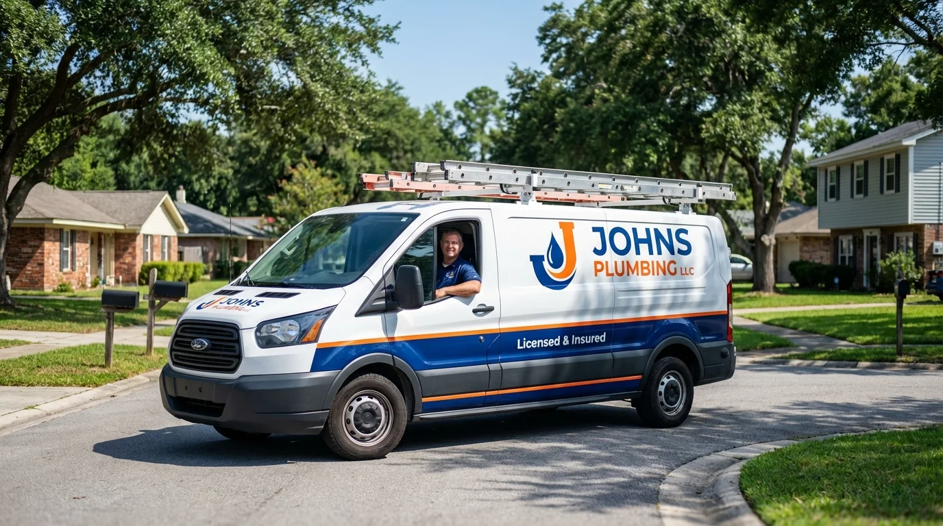 Johns Plumbing LLC service van in Elk Grove Village, IL