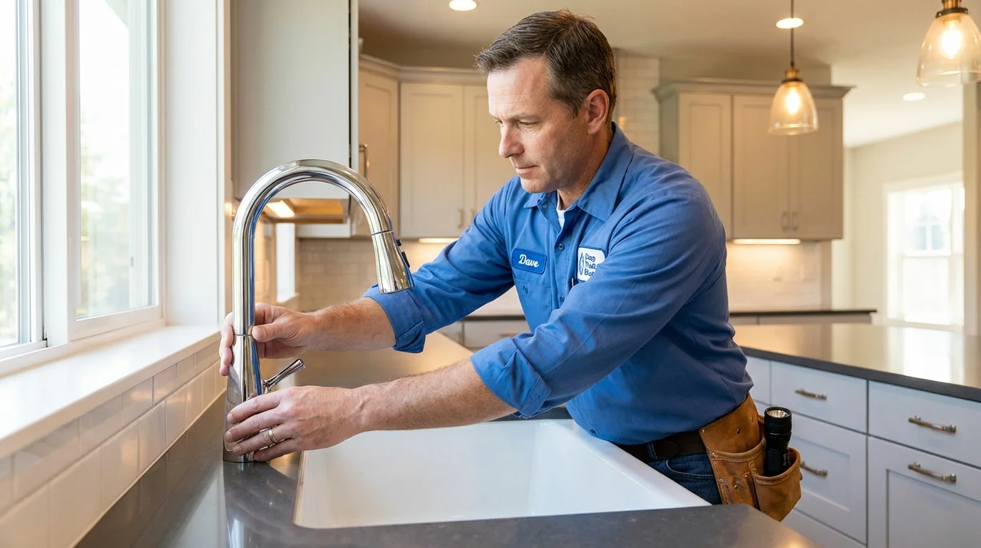 Kitchen faucet installation by Johns Plumbing LLC in Elk Grove Village
